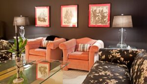 peach living room