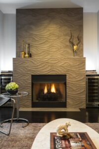 Evanston interior design, fireplace refacing