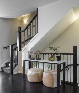 Evanston interior design, remodeled staircase
