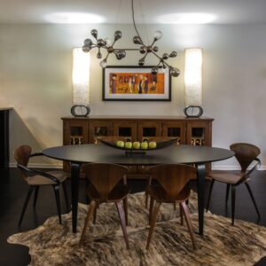 Evanston interior design, remodeled dining room