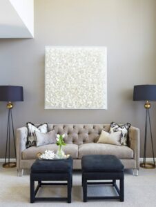 formal living room tufted couch