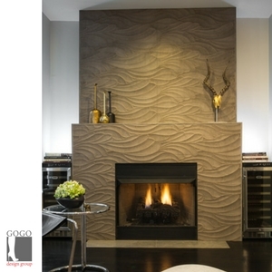 Evanston interior design, fireplace refacing