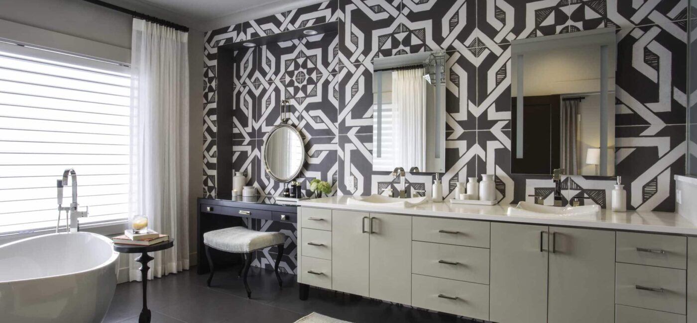 mosaic tile modern bathroom