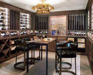 wine cellar room floor to ceiling view